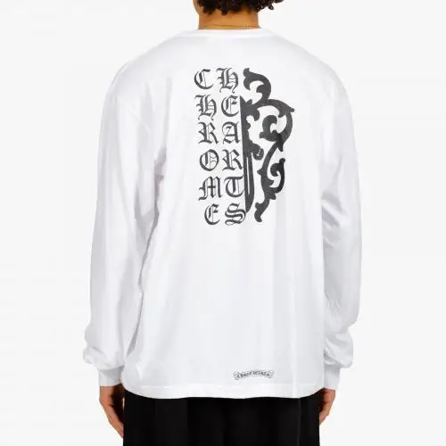 克罗心 字母宝剑/匕首白色长袖TEE
