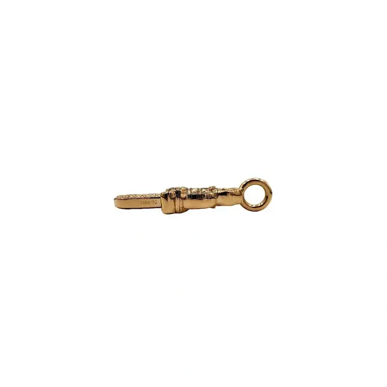 Chrome hearts 克罗心 22K黄金满钻中号宝剑/匕首吊坠