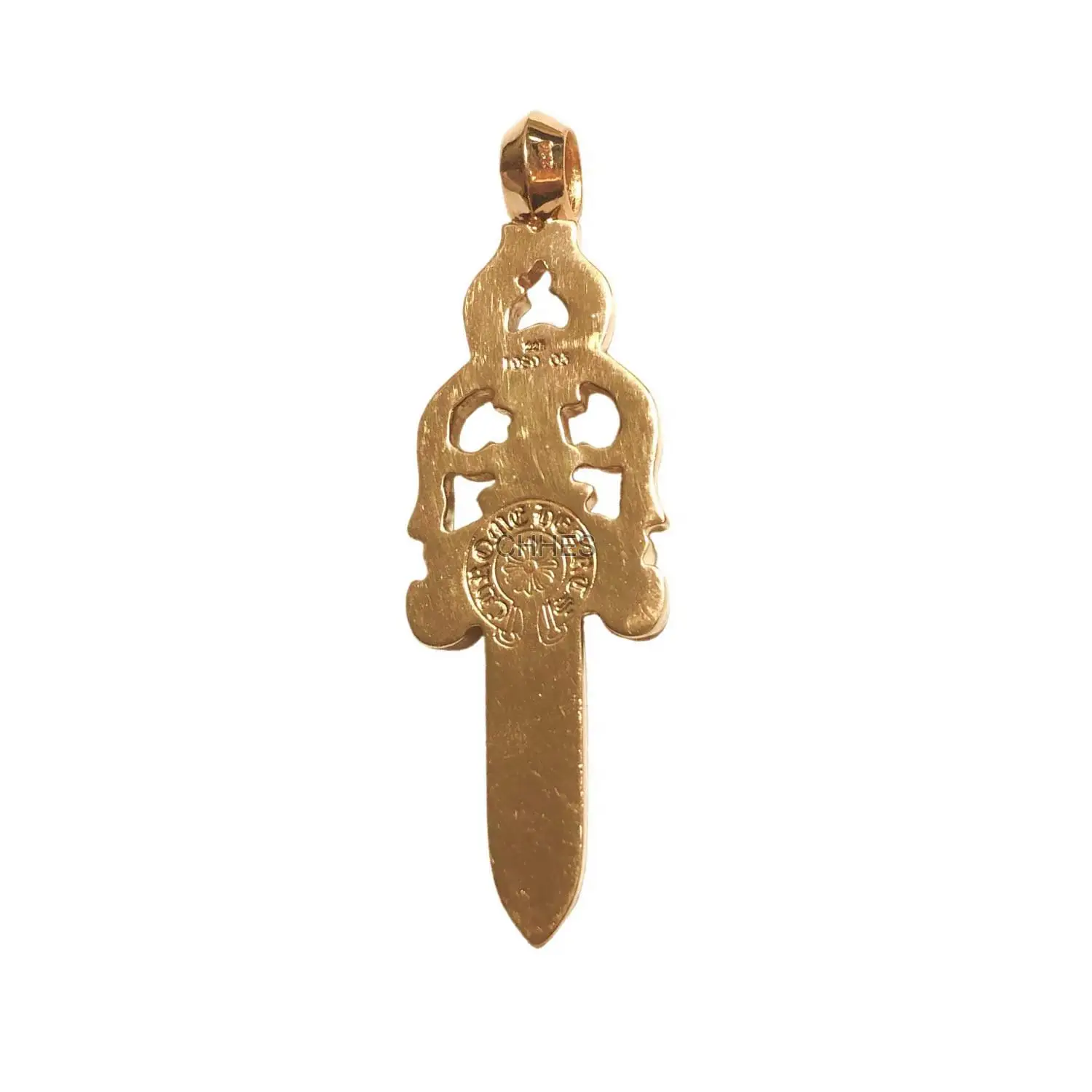 Chrome hearts 克罗心 22K黄金大号宝剑/匕首吊坠