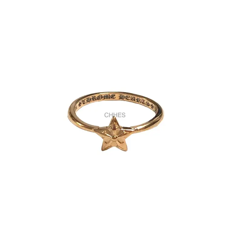 Chrome hearts 克罗心 22K镶钻圆环五角星泡泡糖戒指
