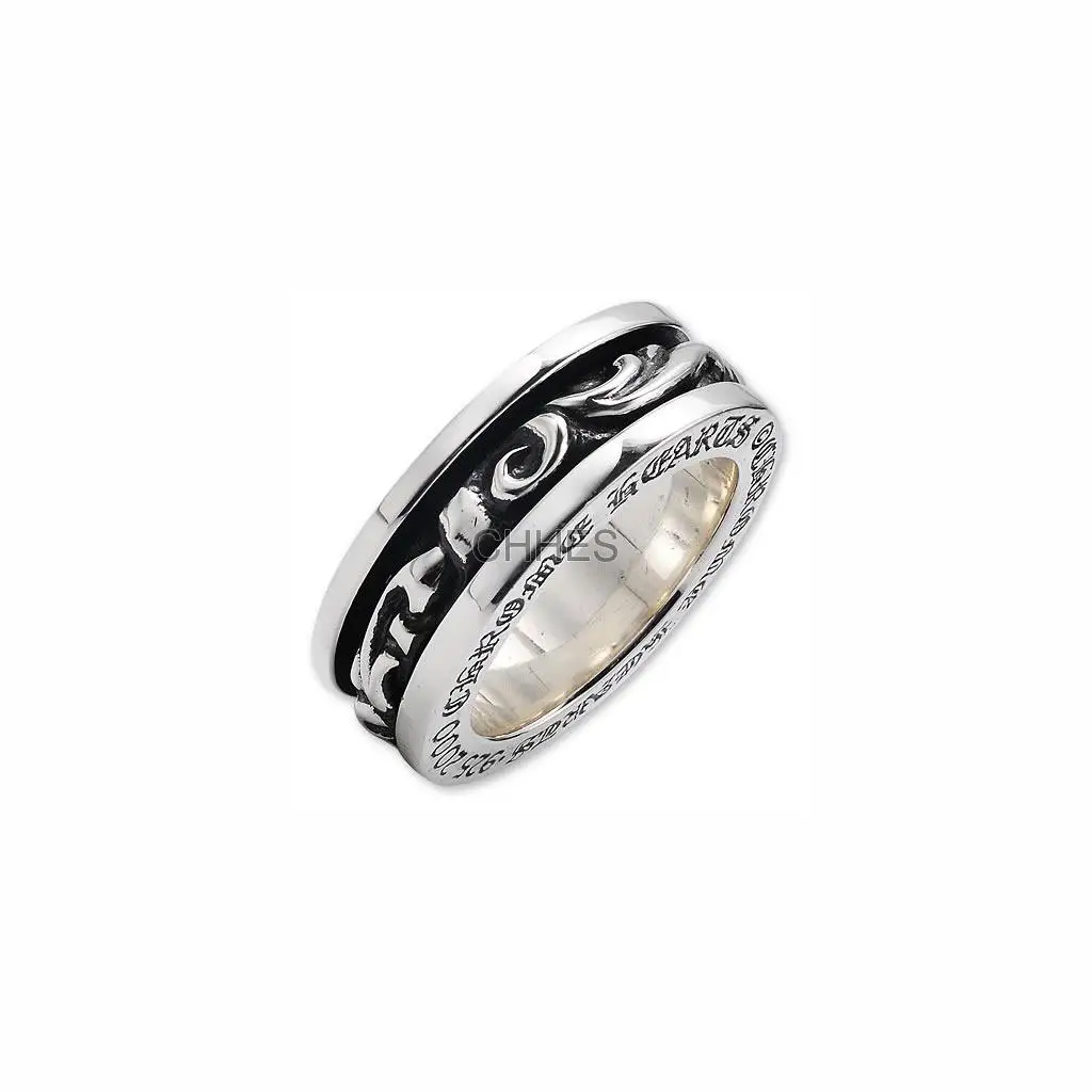 Chrome hearts 克罗心 ScrollBand旋转腾花戒指