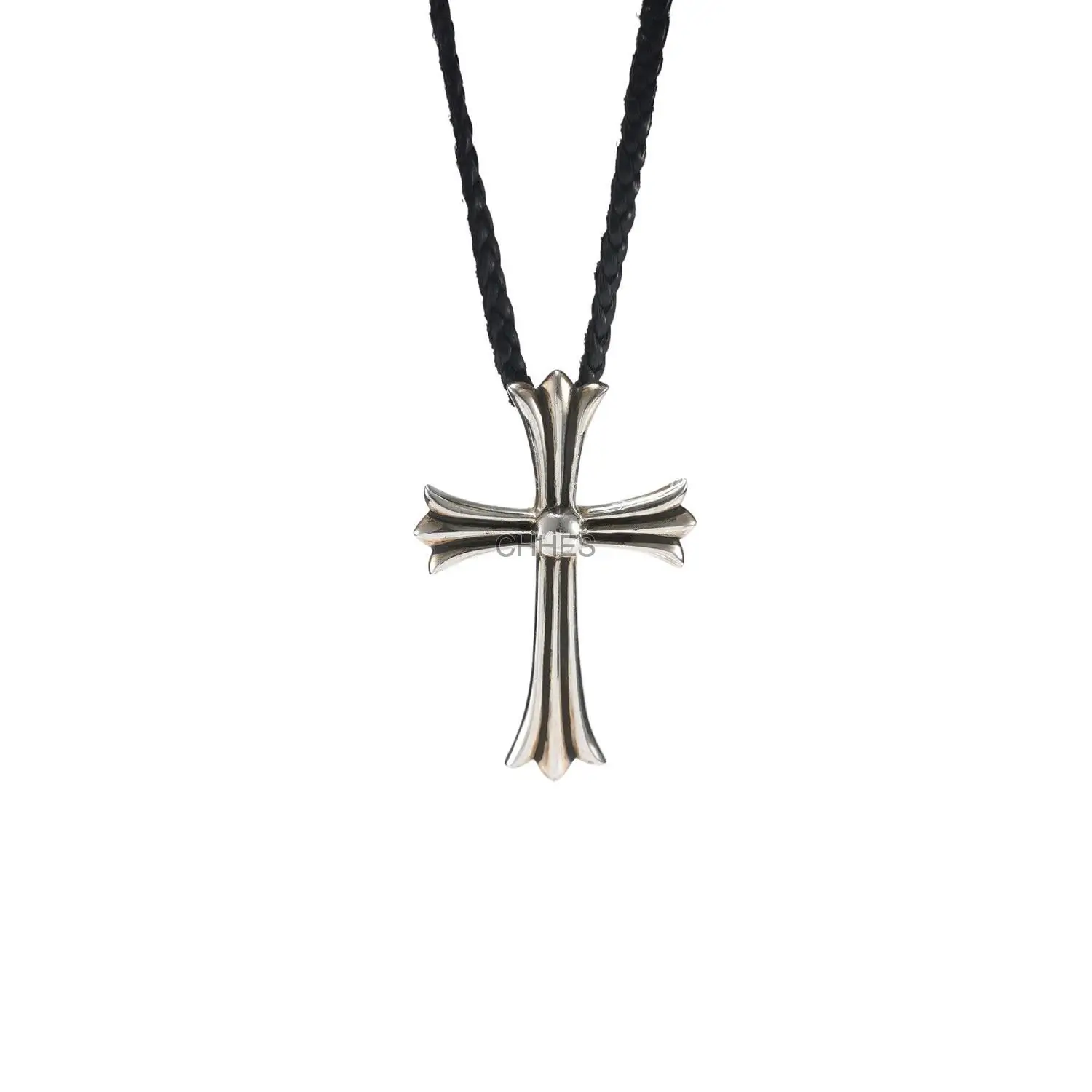 Chrome hearts 克罗心 经典大十字架皮绳项链套装