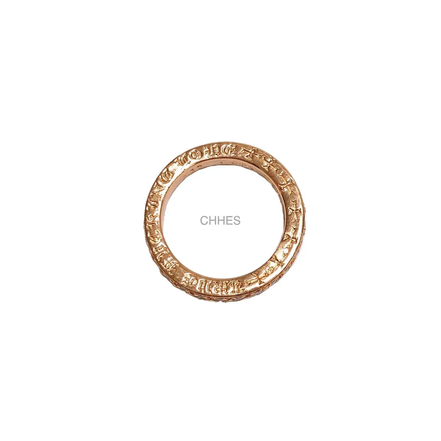 Chrome hearts 克罗心 22K黄金3mm全钻石戒指