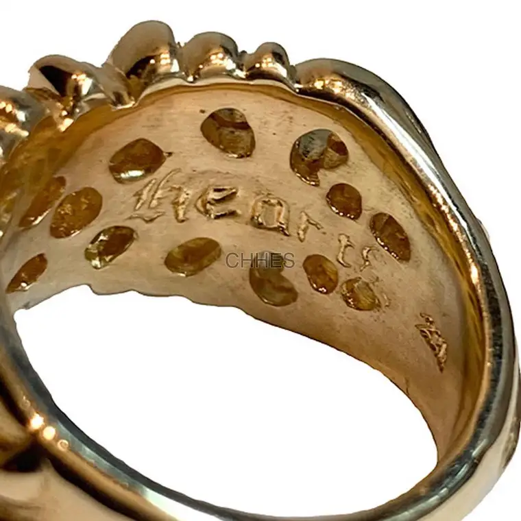 Chrome hearts 克罗心 22K黄金钻石Katie花型KT戒指/婚戒