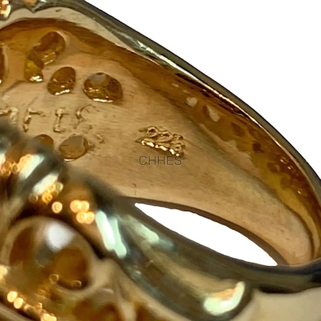 Chrome hearts 克罗心 22K黄金钻石Katie花型KT戒指/婚戒
