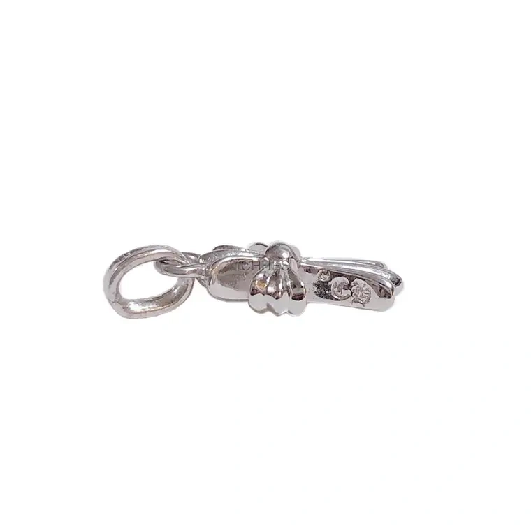 Chrome hearts 克罗心 18K白金babyfat十字架吊坠