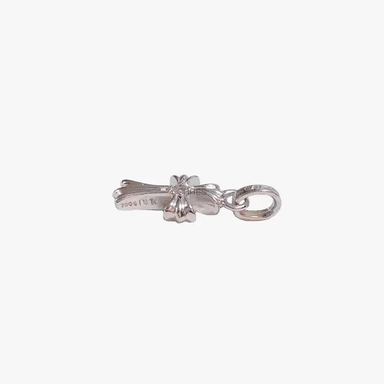 Chrome hearts 克罗心 18K白金镶钻babyfat十字架吊坠