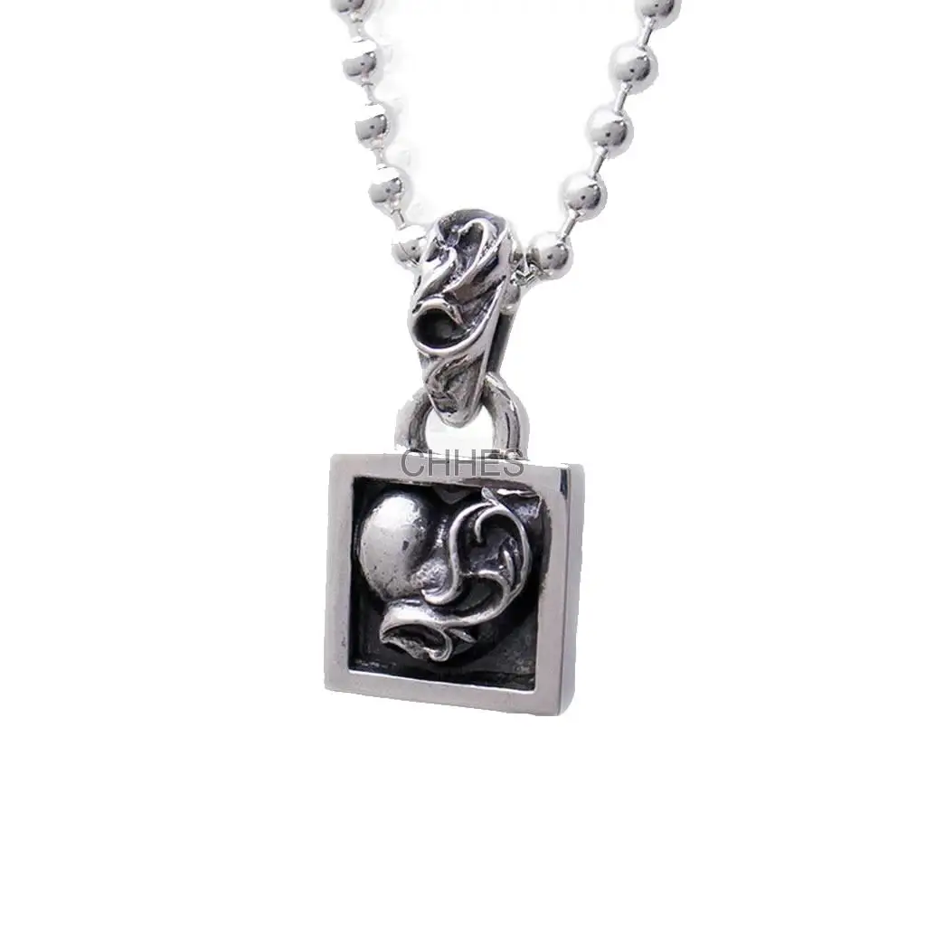 Chrome hearts 克罗心 方形爱心吊坠/项链