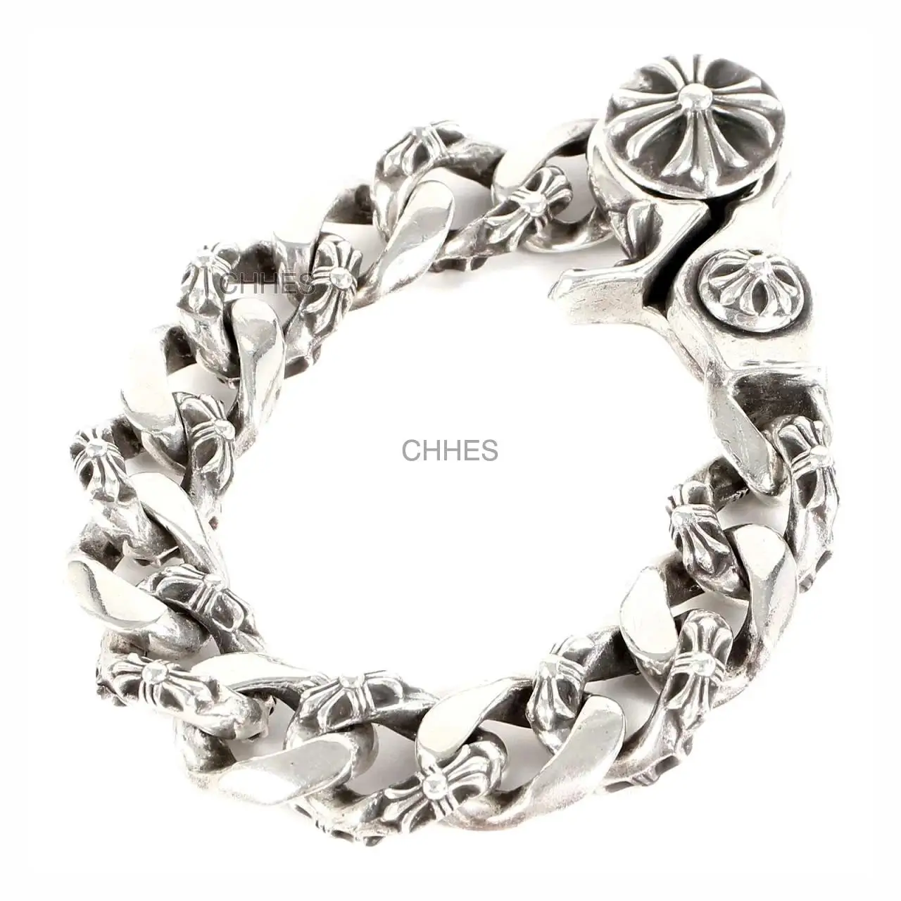 Chrome hearts 克罗心 半十字花链龙虾扣手链
