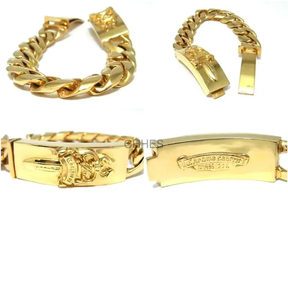 Chrome hearts 克罗心 22K金宝剑/匕首粗手链