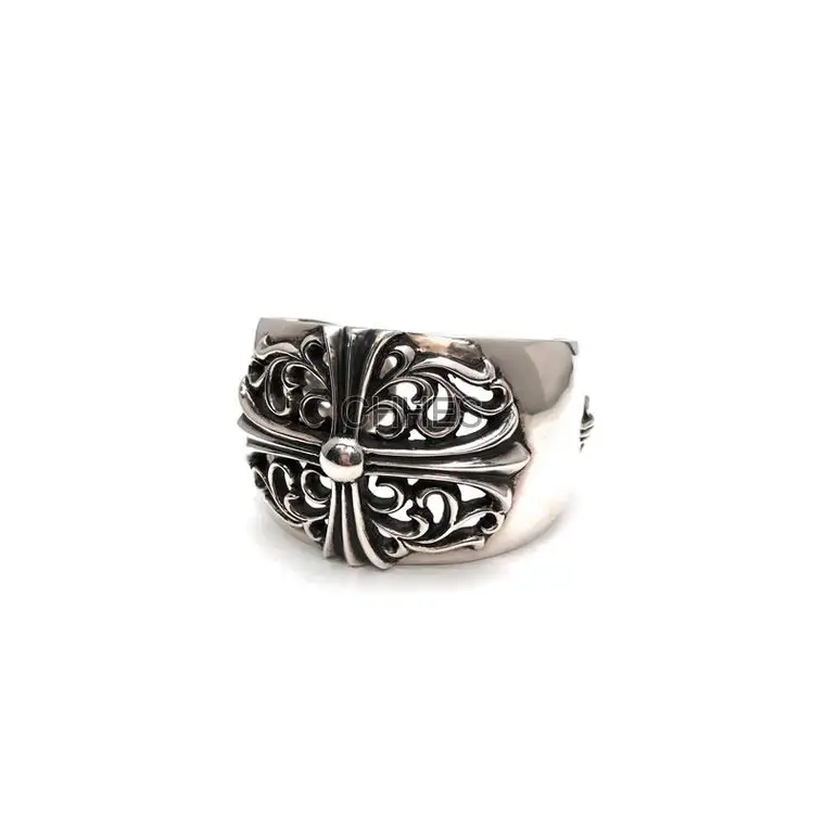 Chrome hearts 克罗心 超宽大十字花镂空手镯