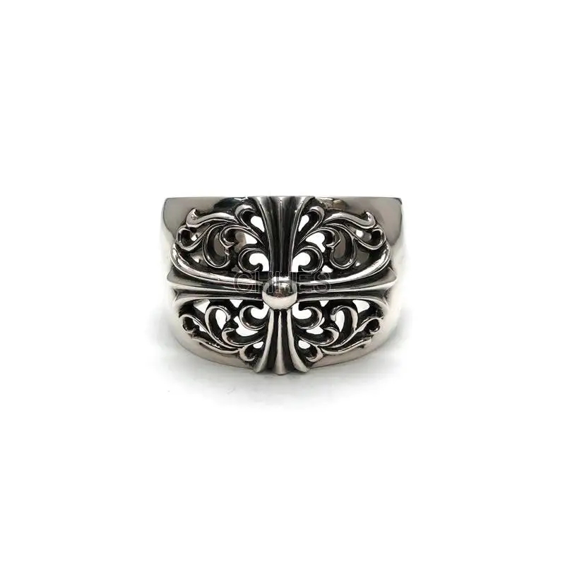 Chrome hearts 克罗心 超宽大十字花镂空手镯