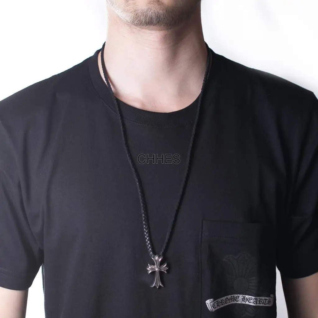 Chromehearts 克罗心 中号十字架皮革编织项链（套装）