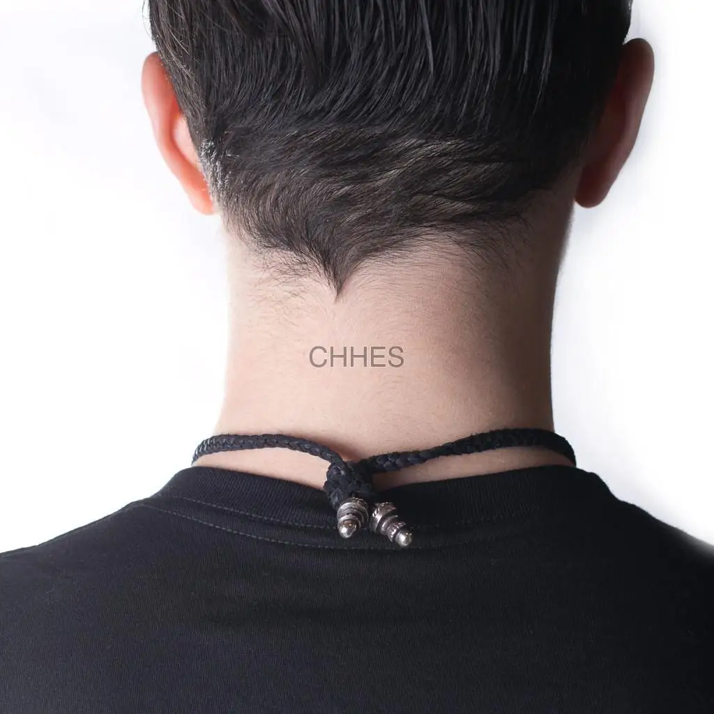 Chromehearts 克罗心 中号十字架皮革编织项链（套装）