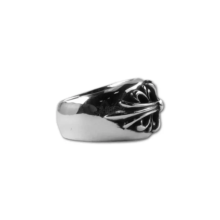 Chromehearts 克罗心 窄版十字花守护者Floral戒指