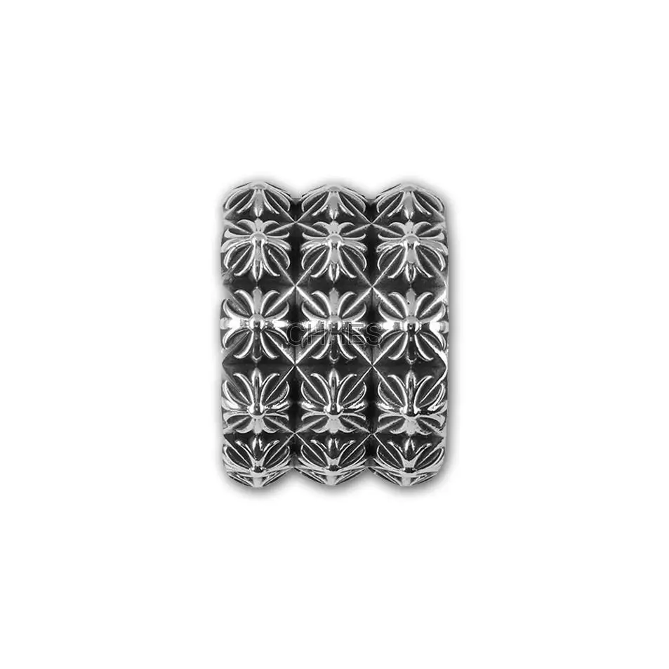 Chromehearts 克罗心 朋克True Fuckin Punk三重堆叠戒指