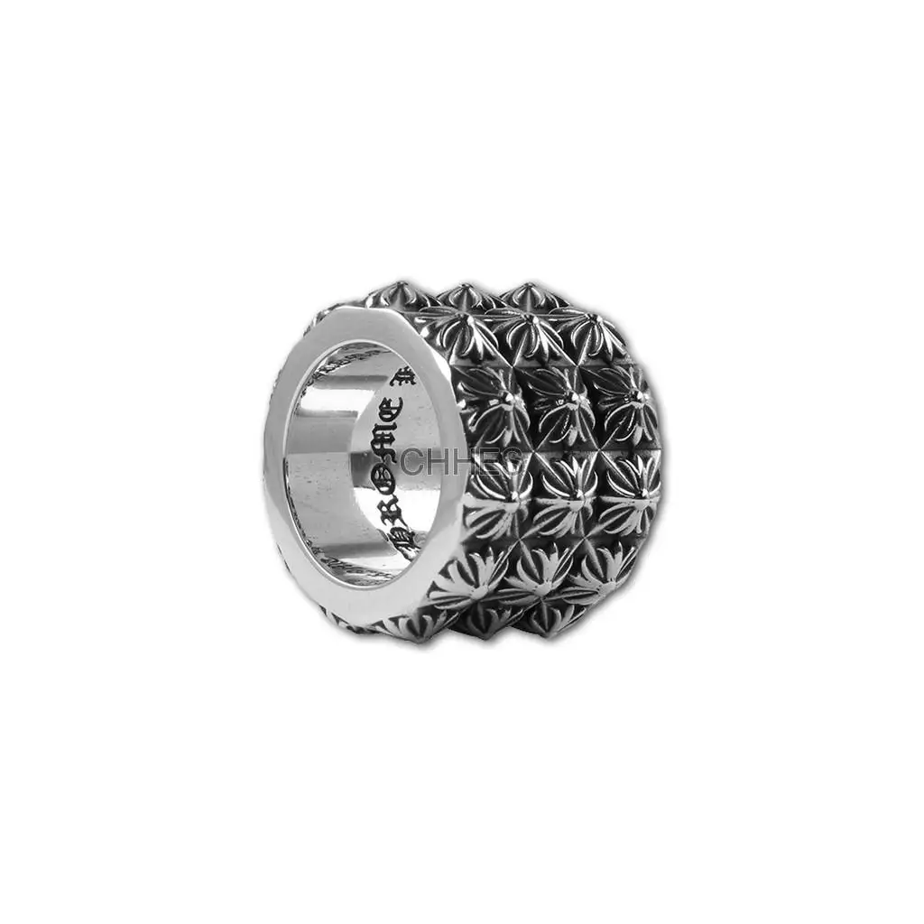 Chromehearts 克罗心 朋克True Fuckin Punk三重堆叠戒指