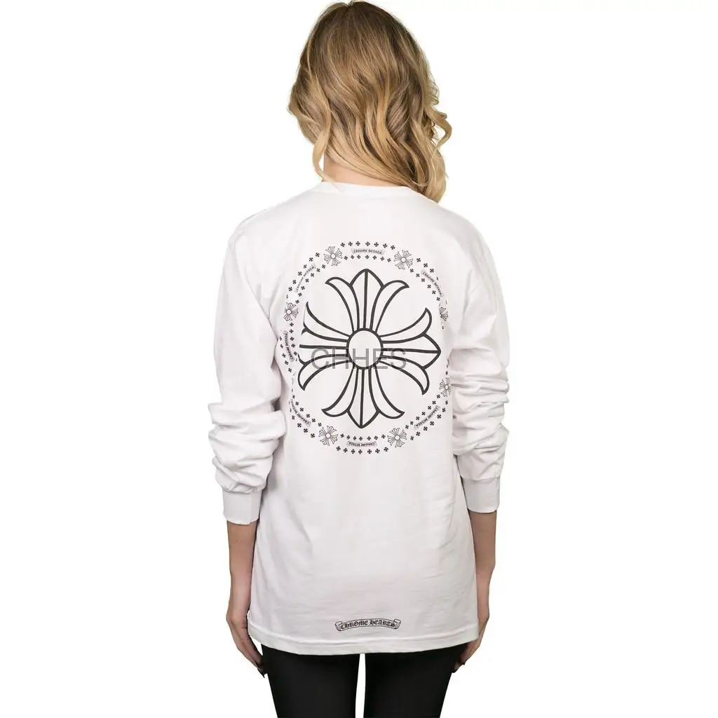 克罗心 大小十字花长袖T恤