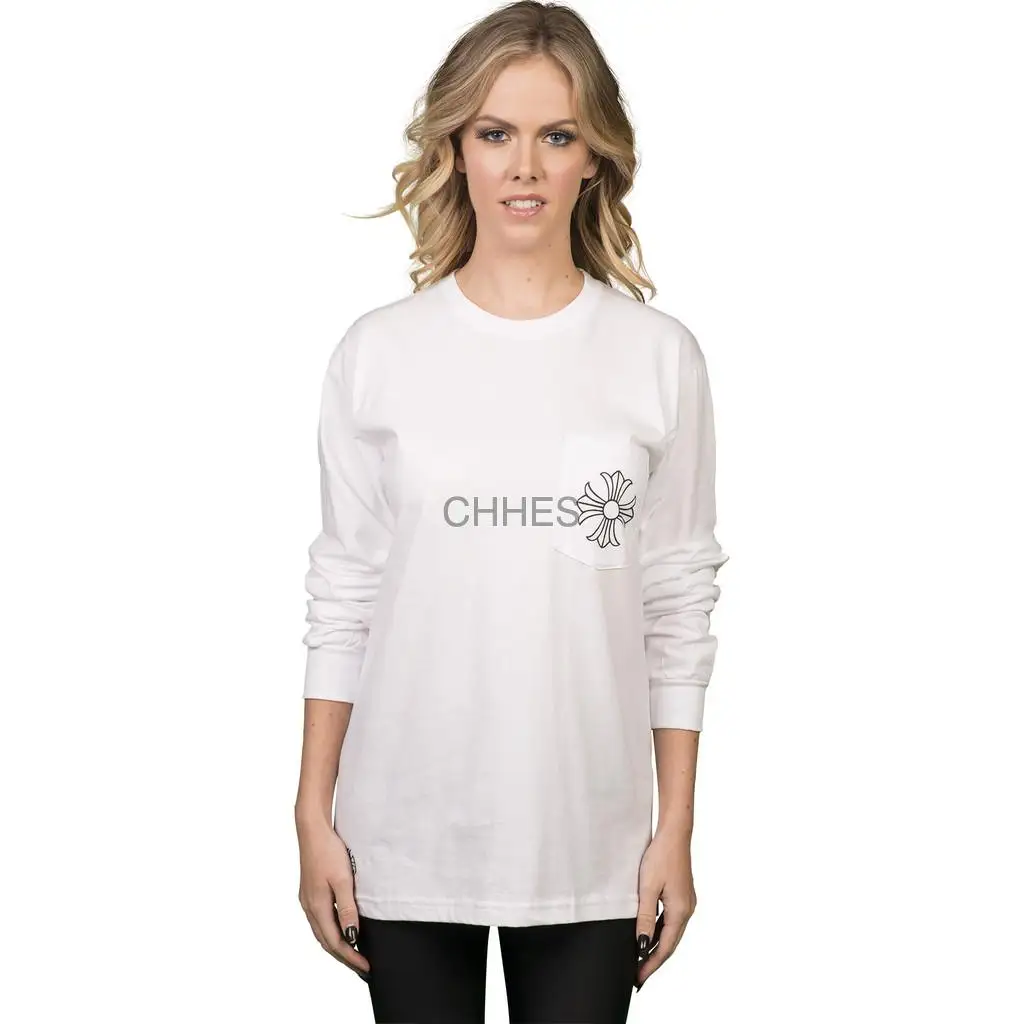 克罗心 大小十字花长袖T恤