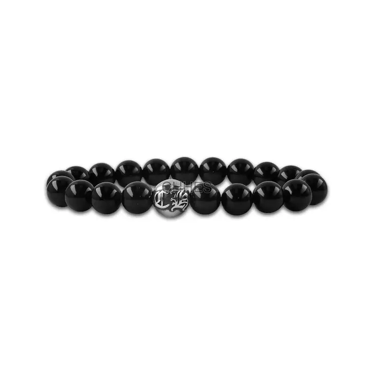 Chromehearts 克罗心 10MM 黑曜石CH单球手链