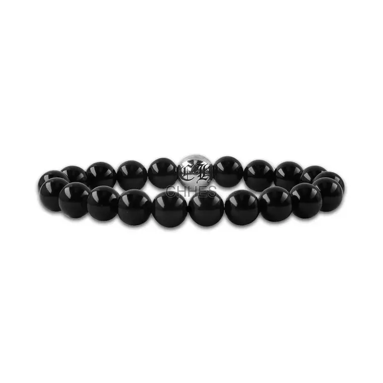 Chromehearts 克罗心 10MM 黑曜石CH单球手链