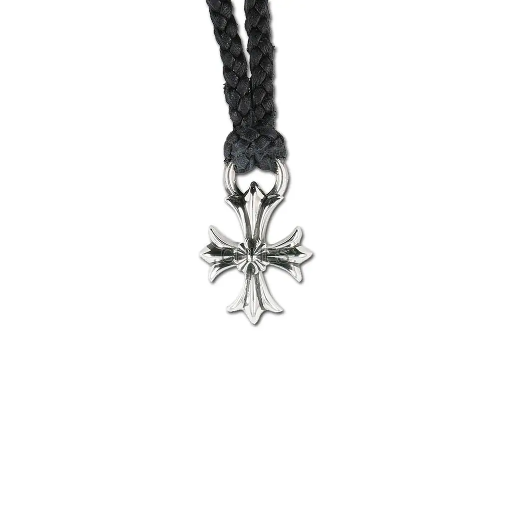 Chromehearts 克罗心 双层十字花皮革编织吊坠（整套）