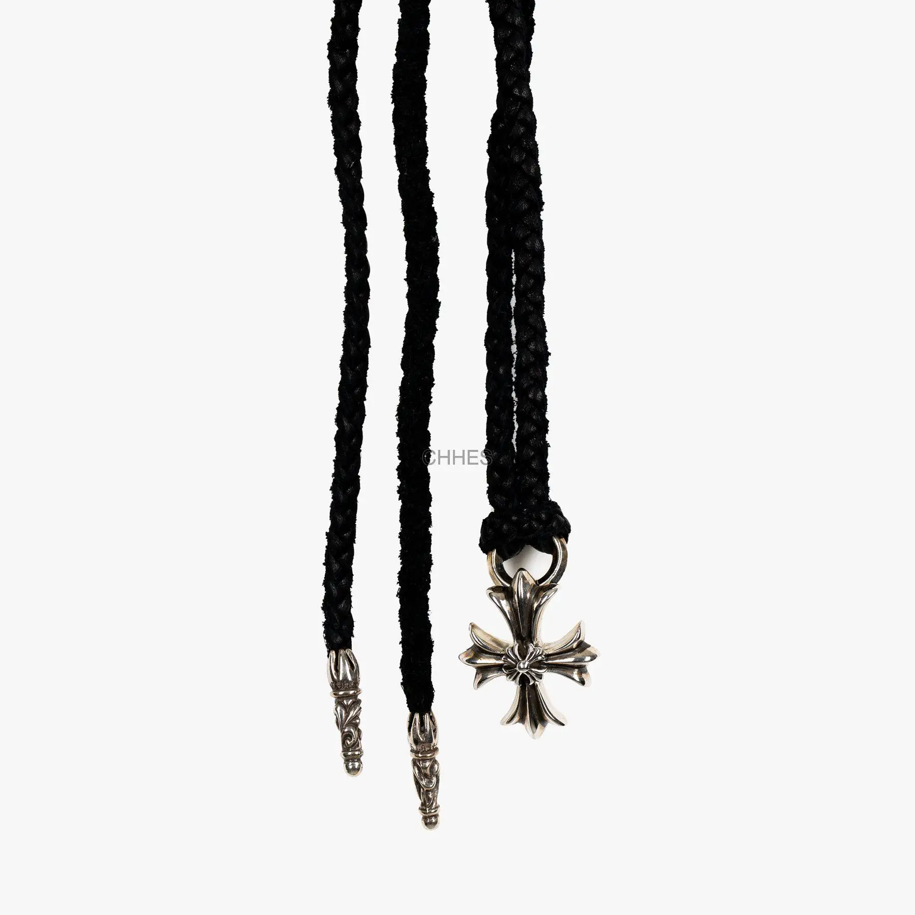 Chromehearts 克罗心 双层十字花皮革编织吊坠（整套）