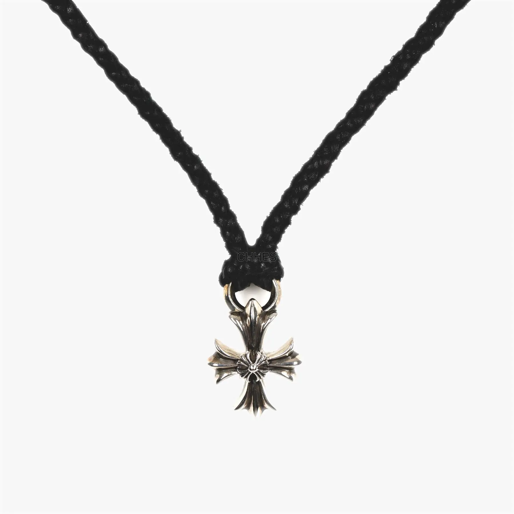 Chromehearts 克罗心 双层十字花皮革编织吊坠（整套）