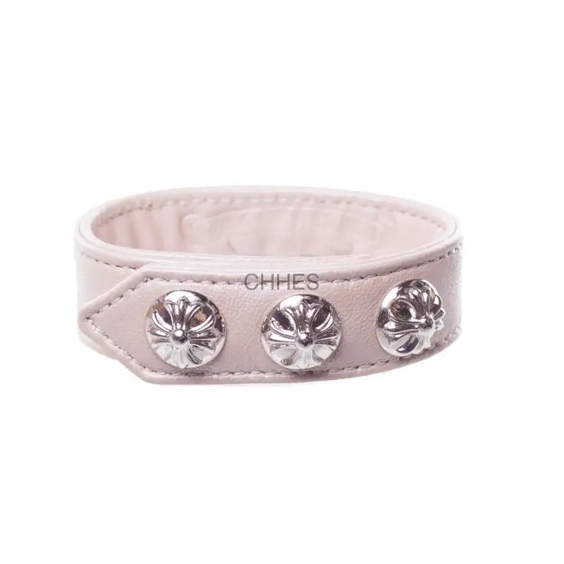 Chromehearts 克罗心 肉色CH+皮革手链