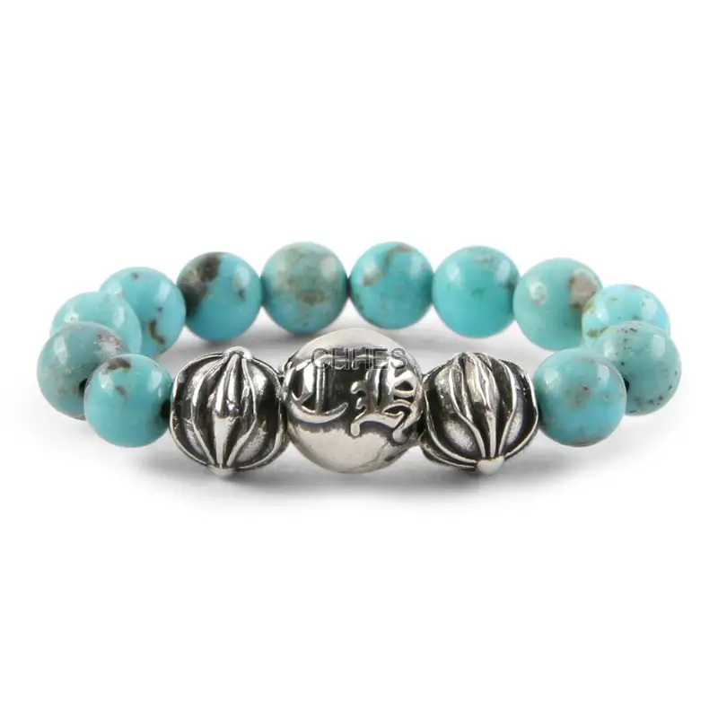 Chromehearts 克罗心 3银3MM绿松石珠戒指