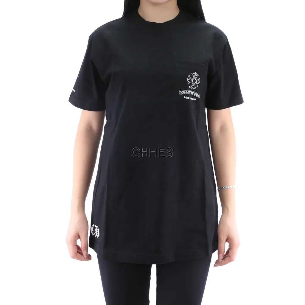 克罗心 后背大小十字花黑 Tee