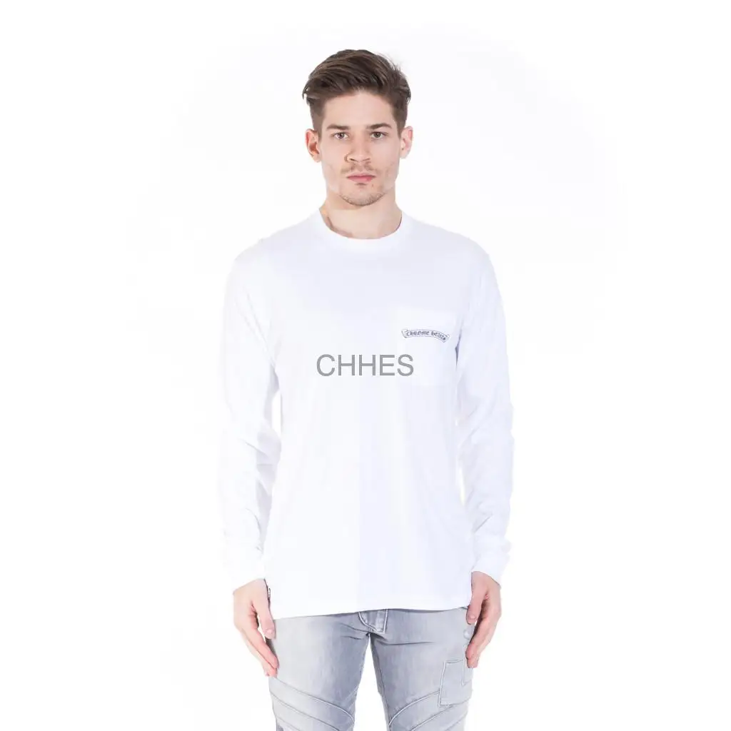 克罗心 CH五星花长袖白色Tee