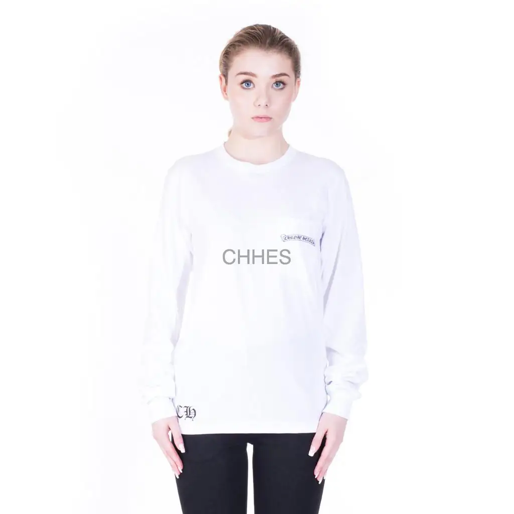 克罗心 CH五星花长袖白色Tee
