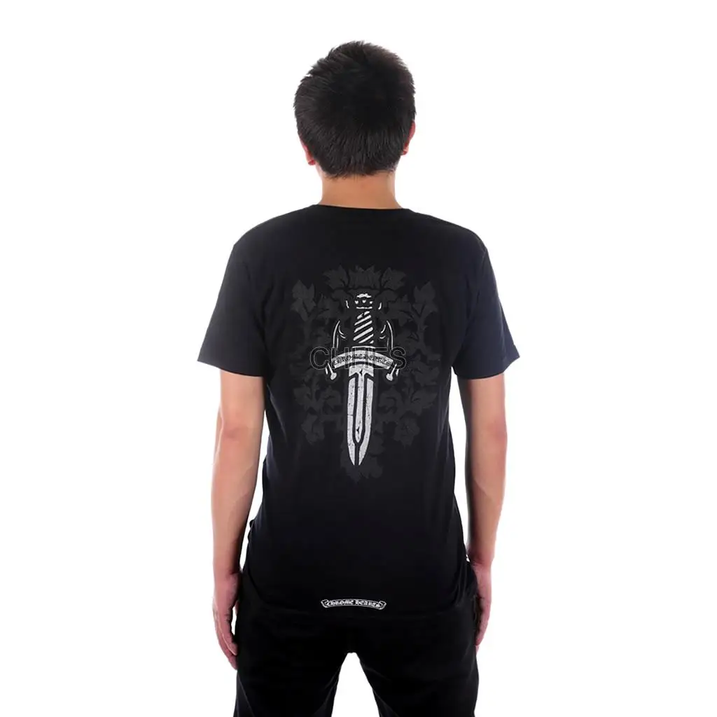 克罗心 银色大宝剑/匕首短袖黑 Tee