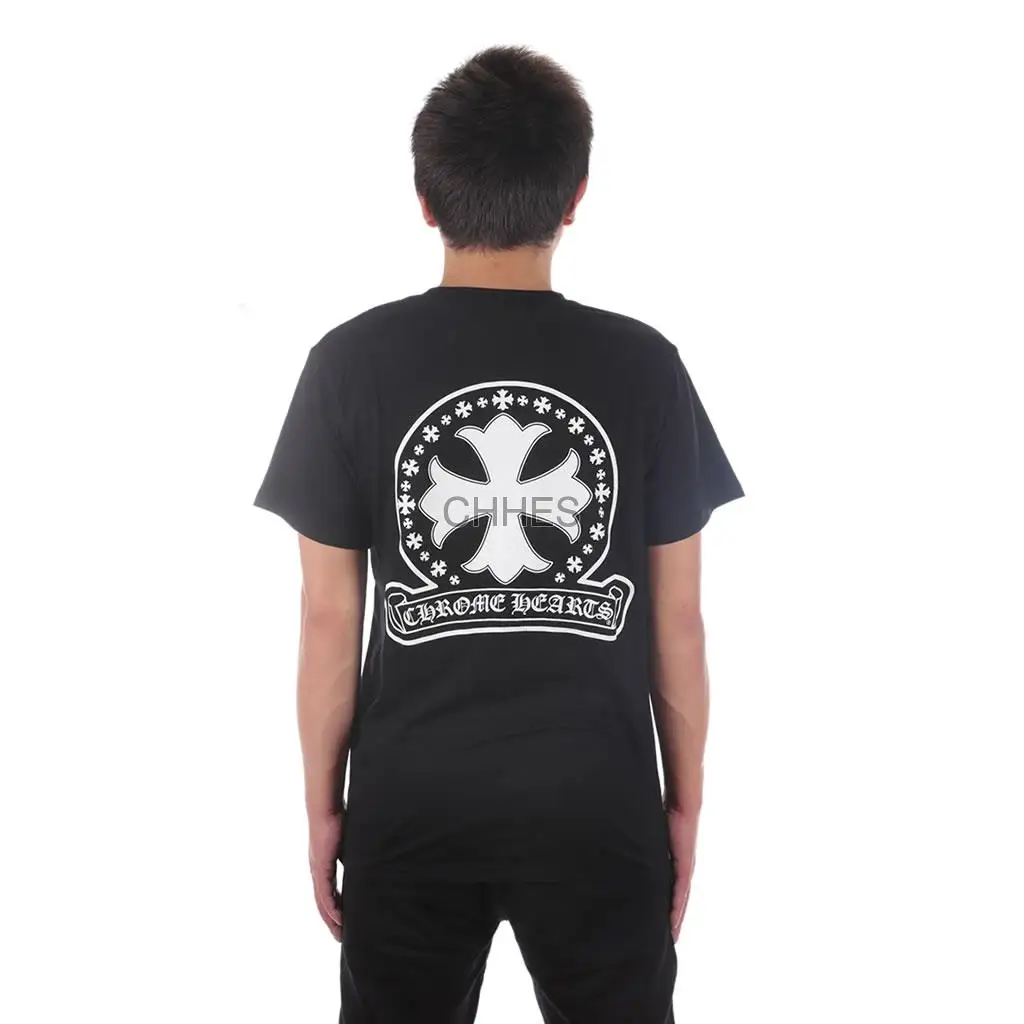 克罗心 欧米伽大小十字花黑色Tee