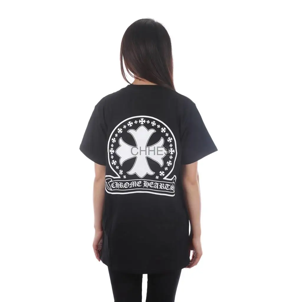 克罗心 欧米伽大小十字花黑色Tee