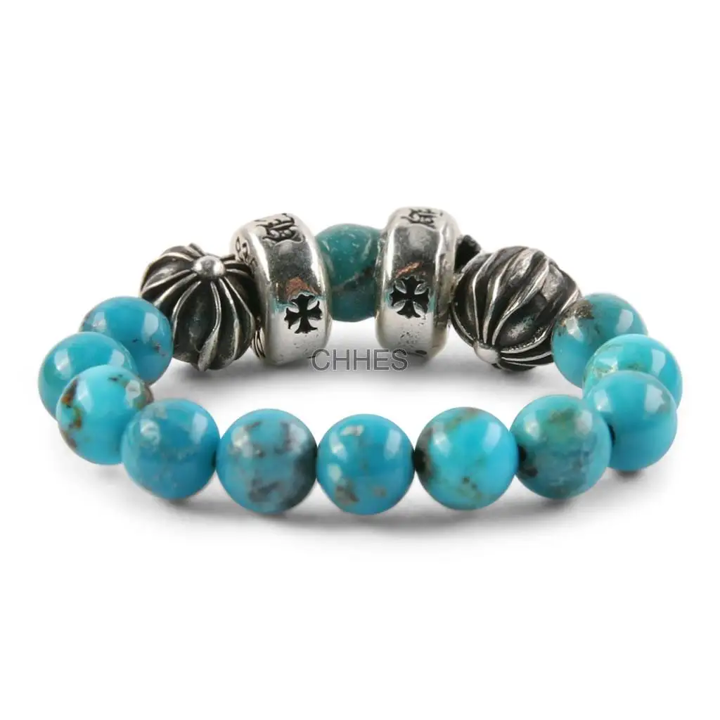 Chromehearts 克罗心 4银绿松石珠戒指
