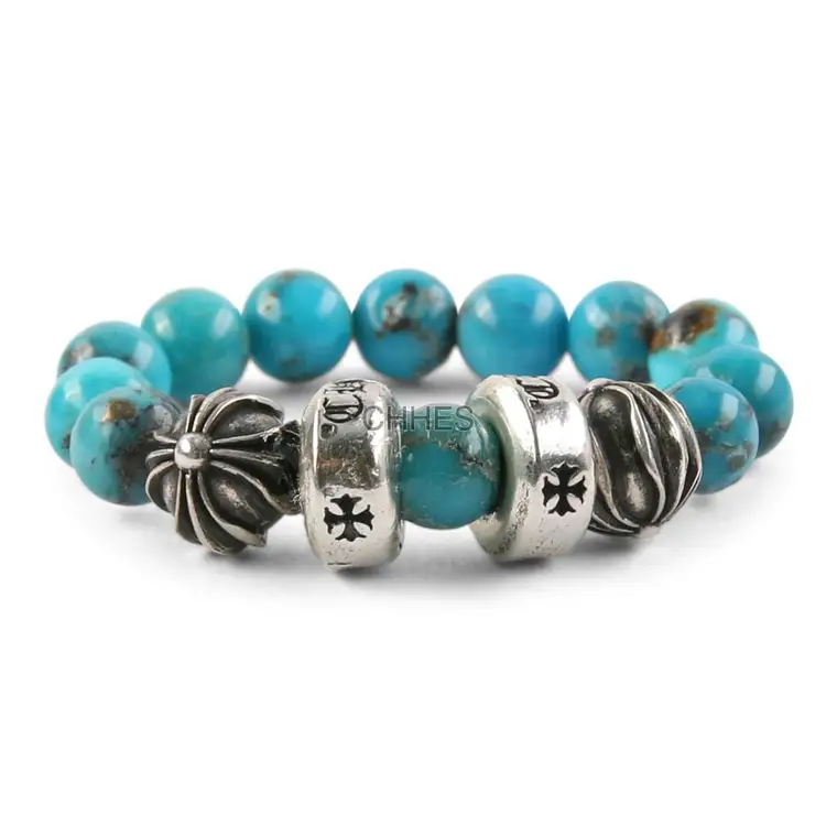 Chromehearts 克罗心 4银绿松石珠戒指