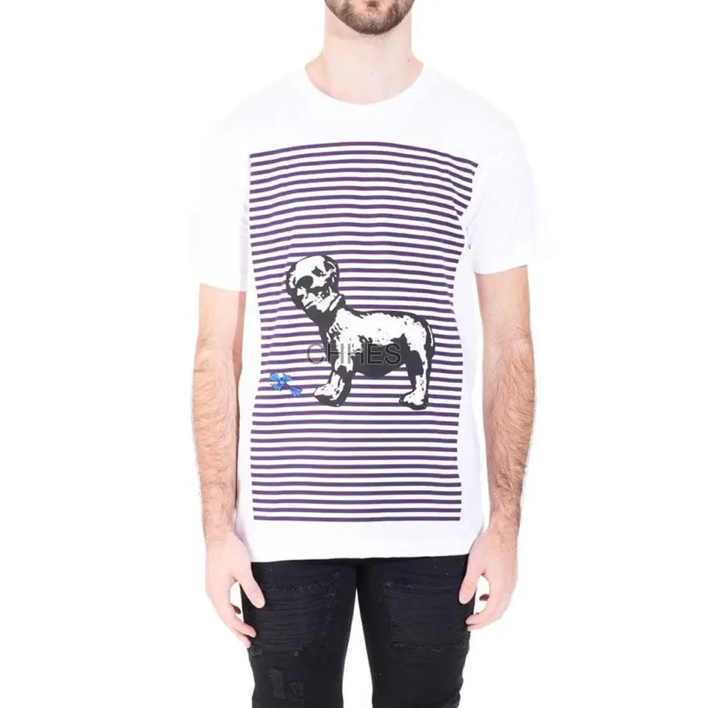 克罗心 白色FOTI骷髅神兽短袖Tee