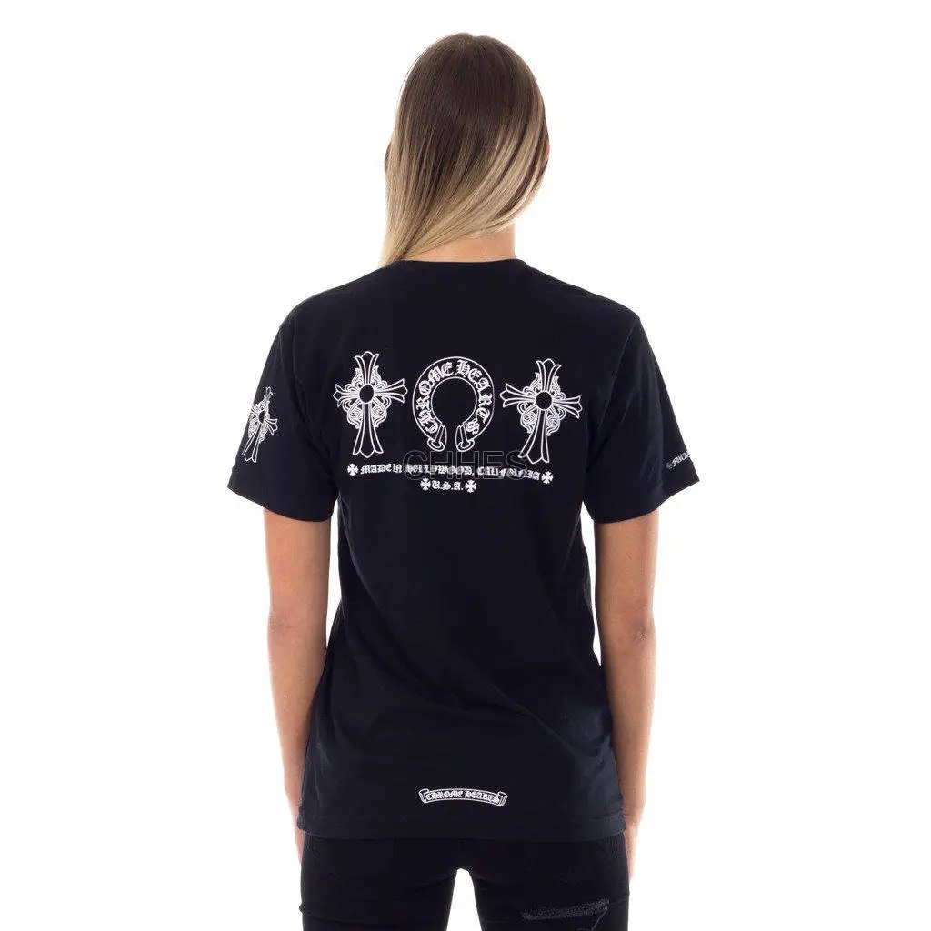 Chrome Hearts 克罗心 后背马蹄双十字架TEE