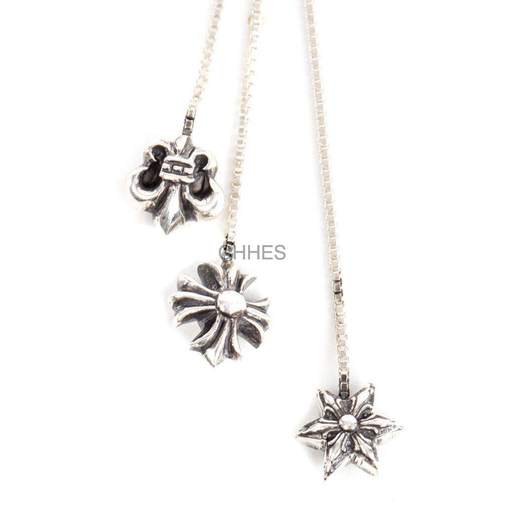 CHROMEHEARTS Chrome Hearts JOJO 3 FLORAL CROSS drop earrings