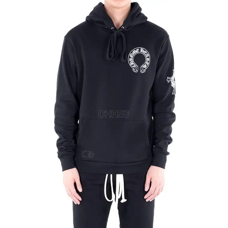 Chrome Hearts 克罗心 后背马蹄双十字架连帽卫衣