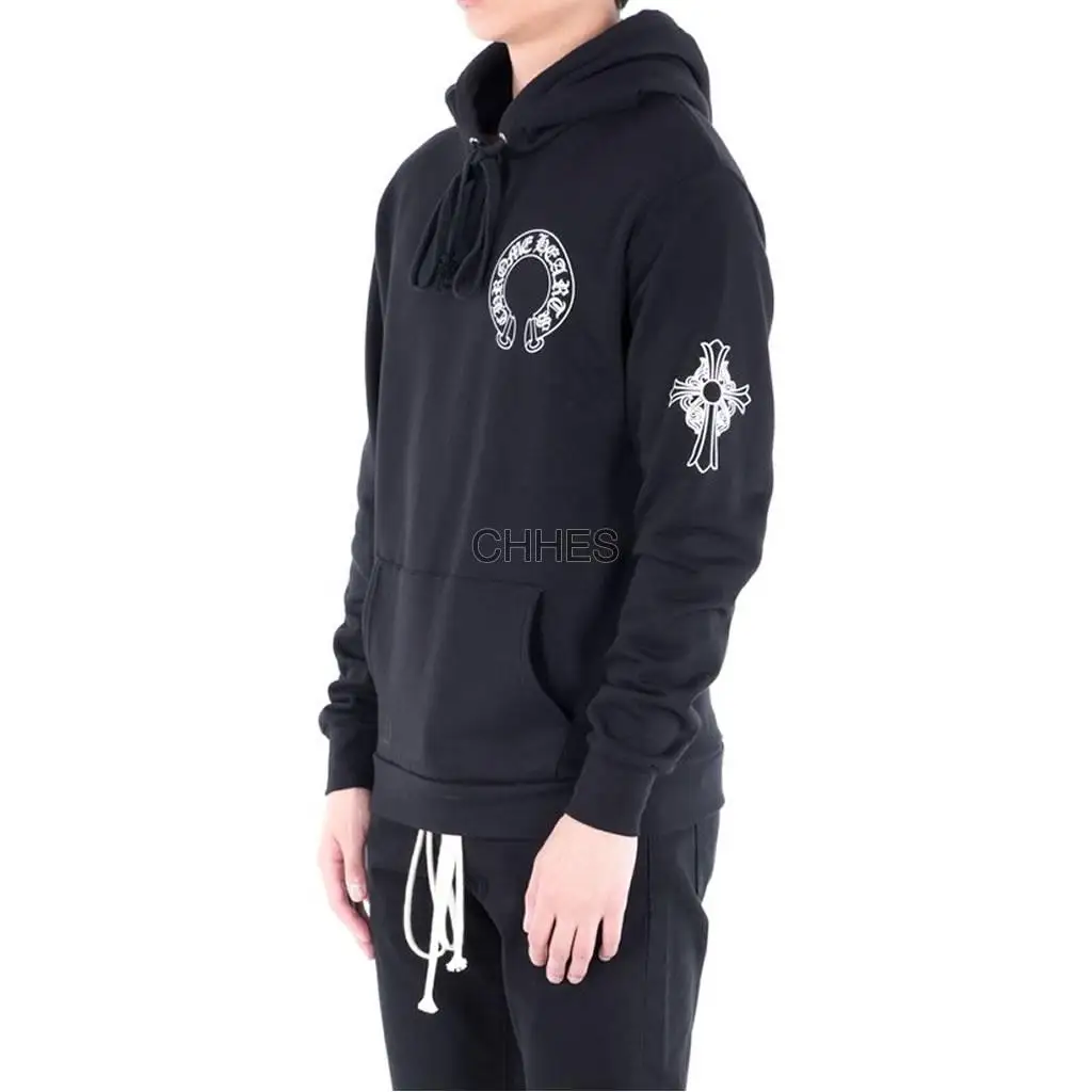 Chrome Hearts 克罗心 后背马蹄双十字架连帽卫衣