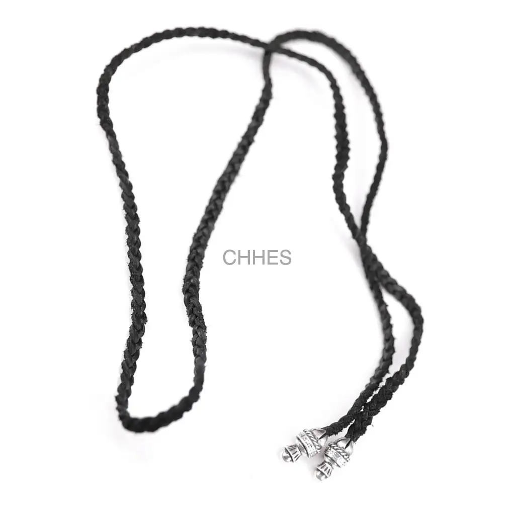 克罗心 圆头绒面皮革编织皮绳