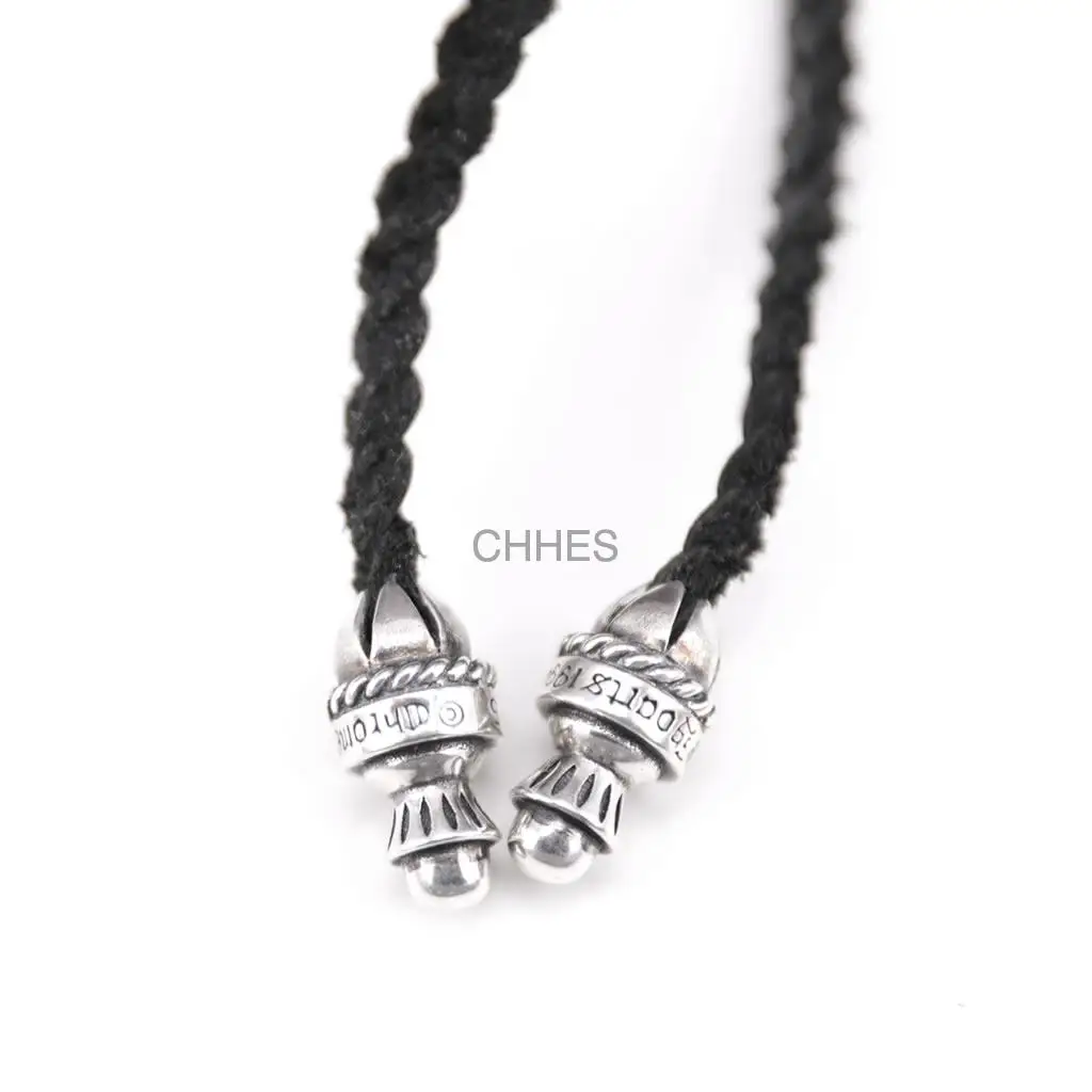 克罗心 圆头绒面皮革编织皮绳