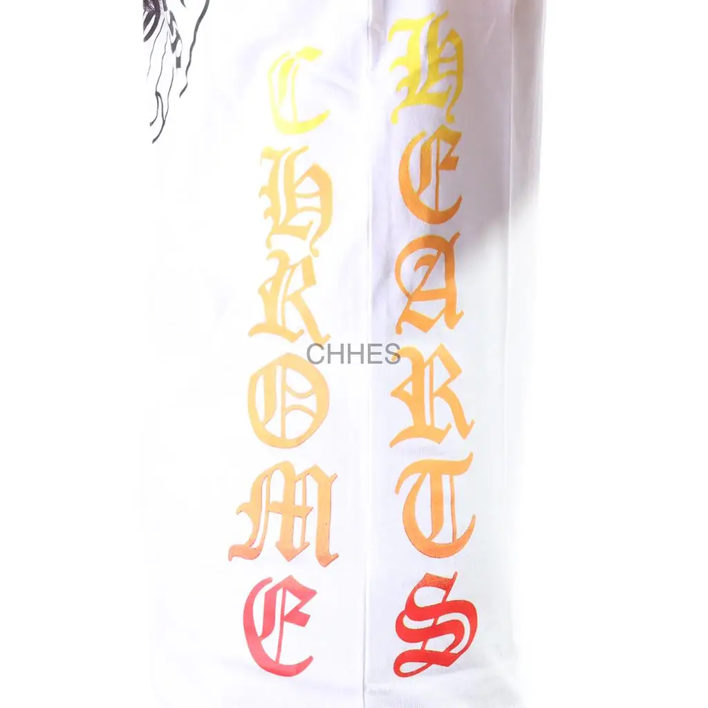 克罗心 侧面字母渐变白色短袖TEE