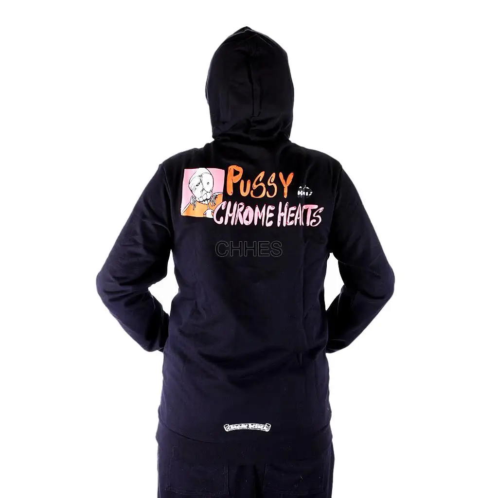 克罗心 PUSSY卡通人连帽卫衣