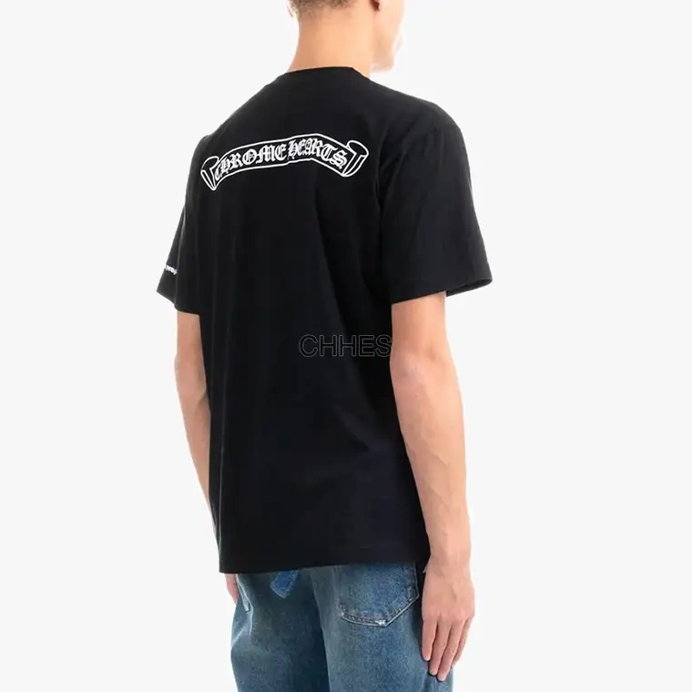 克罗心 卷轴黑色短袖TEE