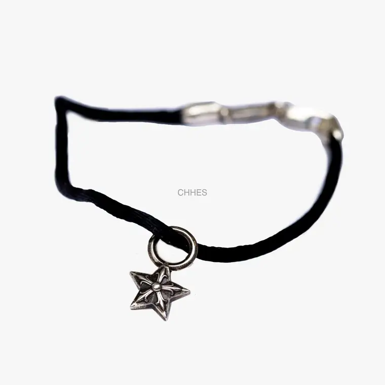 Chrome hearts 克罗心 五角星吊坠黑手绳