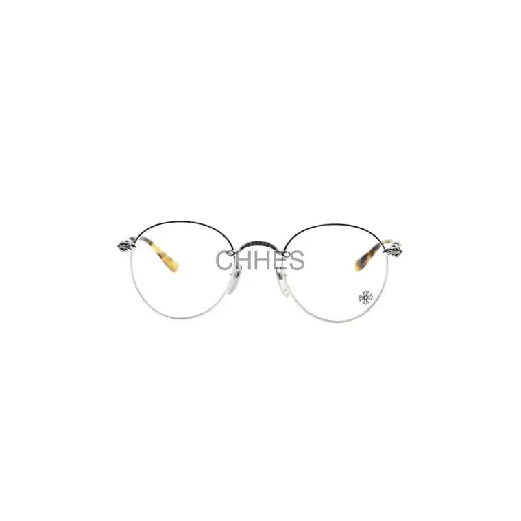 Chrome hearts 克罗心 Bubba银框琥珀腿圆框复古眼镜